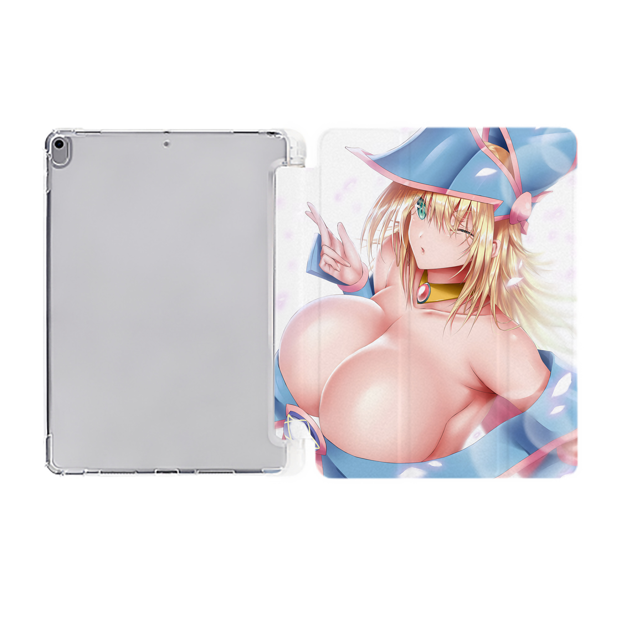 （画像用） 遊☆戯☆王 Yu-Gi-Oh! IPad ケース ペン収納付き 三つ折りスタンド PUレザー×シリコン 対応機種9.5/10.5/10.9インチ